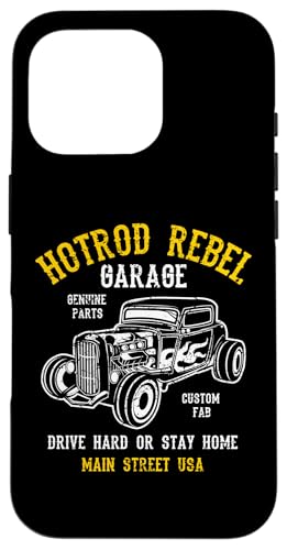 Hotrod Rebel Automotive Nostalgie Old Car Distressed Design Hülle für iPhone 16 Pro Hotrod Rebel Automotive Nostalgie Old Car Distressed Design Hülle für iPhone 16 Pro von Awesome Classic Hotrod Car Designs and Souvenirs