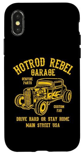 Hotrod Rebel Automotive Nostalgie Old Car Distressed Design Hülle für iPhone X/XS Hotrod Rebel Automotive Nostalgie Old Car Distressed Design Hülle für iPhone X/XS von Awesome Classic Hotrod Car Designs and Souvenirs