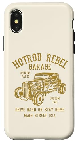 Hotrod Rebel Automotive Nostalgie Old Car Distressed Design Hülle für iPhone X/XS Hotrod Rebel Automotive Nostalgie Old Car Distressed Design Hülle für iPhone X/XS von Awesome Classic Hotrod Car Designs and Souvenirs