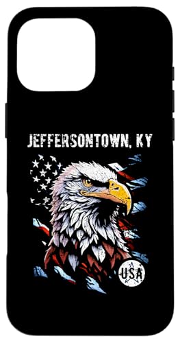 Jeffersontown KY Patriotischer Adler USA Flagge Vintage Design Hülle für iPhone 16 Pro Max Jeffersontown KY Patriotischer Adler USA Flagge Vintage Design Hülle für iPhone 16 Pro Max von Awesome Jeffersontown KY USA Designs and Souvenirs