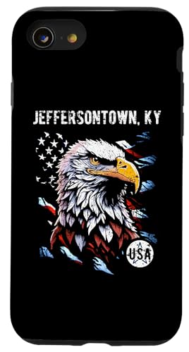 Jeffersontown KY Patriotischer Adler USA Flagge Vintage Design Hülle für iPhone SE (2020) / 7 / 8 von Awesome Jeffersontown KY USA Designs and Souvenirs