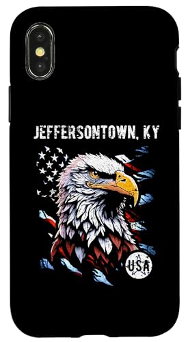 Jeffersontown KY Patriotischer Adler USA Flagge Vintage Design Hülle für iPhone X/XS Jeffersontown KY Patriotischer Adler USA Flagge Vintage Design Hülle für iPhone X/XS von Awesome Jeffersontown KY USA Designs and Souvenirs