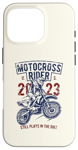 Motocross Dirt Bike Motorrad Racing Design Used-Look Hülle für iPhone 16 Pro von Awesome Motocross Dirt Bike Designs and Souvenirs