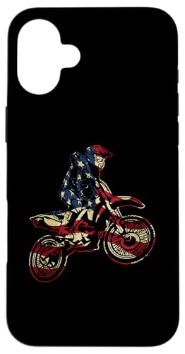 Motocross USA Flagge Dirt Bike Amerikanische Flagge Used-Look Hülle für iPhone 16 Plus Motocross USA Flagge Dirt Bike Amerikanische Flagge Used-Look Hülle für iPhone 16 Plus von Awesome Motocross Dirt Bike Designs and Souvenirs