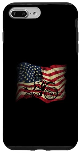 Motocross USA Flagge Dirt Bike Amerikanische Flagge Used-Look Hülle für iPhone 7 Plus/8 Plus von Awesome Motocross Dirt Bike Designs and Souvenirs