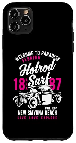 Smyrna Beach Florida Retro Hotrod Surf Design Hülle für iPhone 11 Pro Max von Awesome New Smyrna Beach Florida Souvenirs Designs