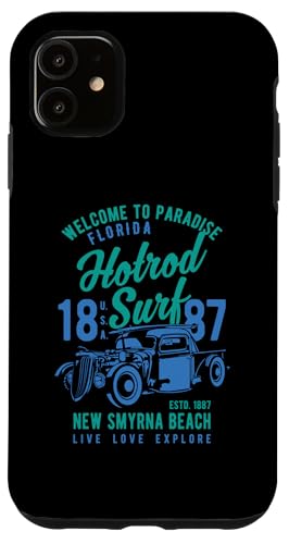 Smyrna Beach Florida Retro Hotrod Surf Design Hülle für iPhone 11 Smyrna Beach Florida Retro Hotrod Surf Design Hülle für iPhone 11 von Awesome New Smyrna Beach Florida Souvenirs Designs