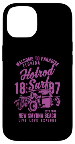 Smyrna Beach Florida Retro Hotrod Surf Design Hülle für iPhone 14 von Awesome New Smyrna Beach Florida Souvenirs Designs