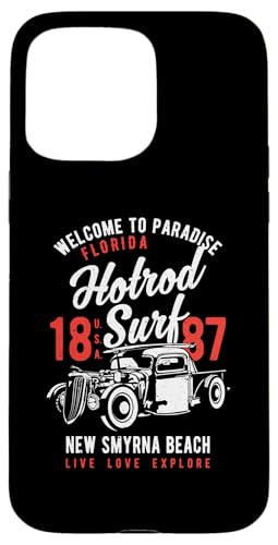 Smyrna Beach Florida Retro Hotrod Surf Design Hülle für iPhone 15 Pro Max Smyrna Beach Florida Retro Hotrod Surf Design Hülle für iPhone 15 Pro Max von Awesome New Smyrna Beach Florida Souvenirs Designs