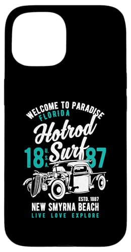 Smyrna Beach Florida Retro Hotrod Surf Design Hülle für iPhone 15 Smyrna Beach Florida Retro Hotrod Surf Design Hülle für iPhone 15 von Awesome New Smyrna Beach Florida Souvenirs Designs