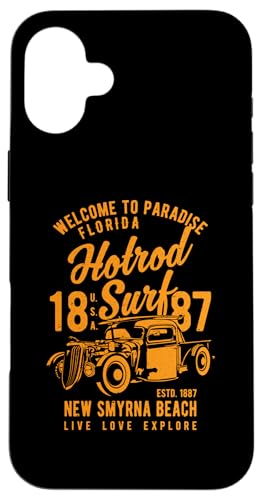 Smyrna Beach Florida Retro Hotrod Surf Design Hülle für iPhone 16 Plus Smyrna Beach Florida Retro Hotrod Surf Design Hülle für iPhone 16 Plus von Awesome New Smyrna Beach Florida Souvenirs Designs
