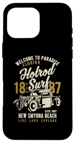 Smyrna Beach Florida Retro Hotrod Surf Design Hülle für iPhone 16 Pro Max Smyrna Beach Florida Retro Hotrod Surf Design Hülle für iPhone 16 Pro Max von Awesome New Smyrna Beach Florida Souvenirs Designs
