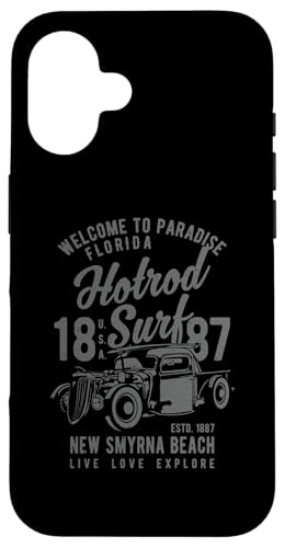 Smyrna Beach Florida Retro Hotrod Surf Design Hülle für iPhone 16 Smyrna Beach Florida Retro Hotrod Surf Design Hülle für iPhone 16 von Awesome New Smyrna Beach Florida Souvenirs Designs