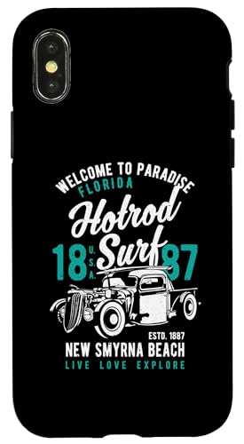 Smyrna Beach Florida Retro Hotrod Surf Design Hülle für iPhone X/XS Smyrna Beach Florida Retro Hotrod Surf Design Hülle für iPhone X/XS von Awesome New Smyrna Beach Florida Souvenirs Designs