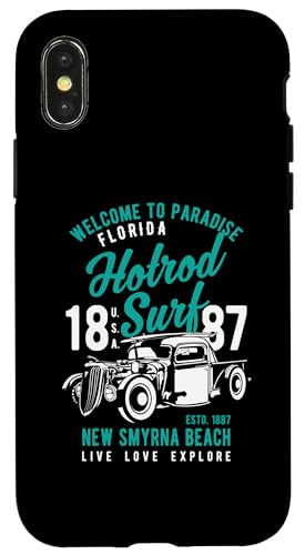 Smyrna Beach Florida Retro Hotrod Surf Design Hülle für iPhone X/XS Smyrna Beach Florida Retro Hotrod Surf Design Hülle für iPhone X/XS von Awesome New Smyrna Beach Florida Souvenirs Designs