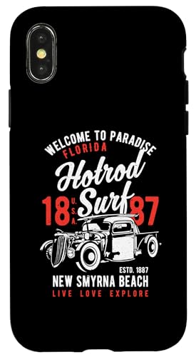 Smyrna Beach Florida Retro Hotrod Surf Design Hülle für iPhone X/XS Smyrna Beach Florida Retro Hotrod Surf Design Hülle für iPhone X/XS von Awesome New Smyrna Beach Florida Souvenirs Designs