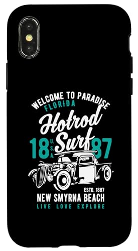 Smyrna Beach Florida Retro Hotrod Surf Design Hülle für iPhone X/XS Smyrna Beach Florida Retro Hotrod Surf Design Hülle für iPhone X/XS von Awesome New Smyrna Beach Florida Souvenirs Designs