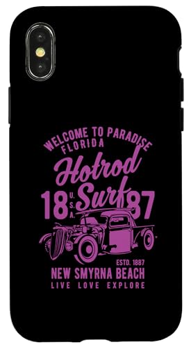 Smyrna Beach Florida Retro Hotrod Surf Design Hülle für iPhone X/XS Smyrna Beach Florida Retro Hotrod Surf Design Hülle für iPhone X/XS von Awesome New Smyrna Beach Florida Souvenirs Designs