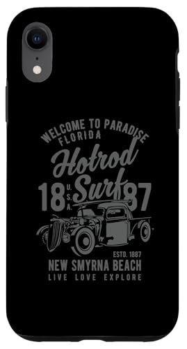 Smyrna Beach Florida Retro Hotrod Surf Design Hülle für iPhone XR von Awesome New Smyrna Beach Florida Souvenirs Designs