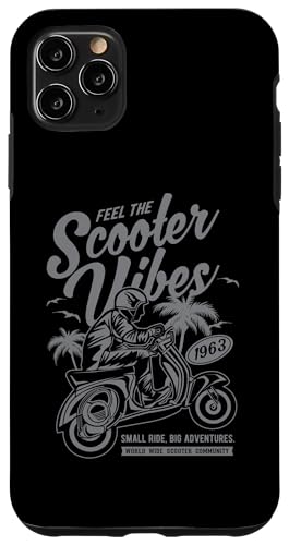 Feel The Scooter Vibes Roller-Design im Retro-Stil Hülle für iPhone 11 Pro Max von Awesome Retro Scooter Riders Designs and Souvenirs