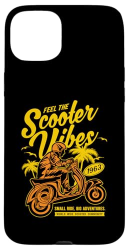 Feel The Scooter Vibes Roller-Design im Retro-Stil Hülle für iPhone 15 Plus von Awesome Retro Scooter Riders Designs and Souvenirs