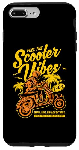 Feel The Scooter Vibes Roller-Design im Retro-Stil Hülle für iPhone 7 Plus/8 Plus von Awesome Retro Scooter Riders Designs and Souvenirs