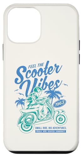 Feel The Scooter Vibes Roller-Vintage-Design im Retro-Stil Hülle für iPhone 12 mini von Awesome Retro Scooter Riders Designs and Souvenirs