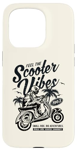Feel The Scooter Vibes Roller-Vintage-Design im Retro-Stil Hülle für iPhone 15 Pro von Awesome Retro Scooter Riders Designs and Souvenirs