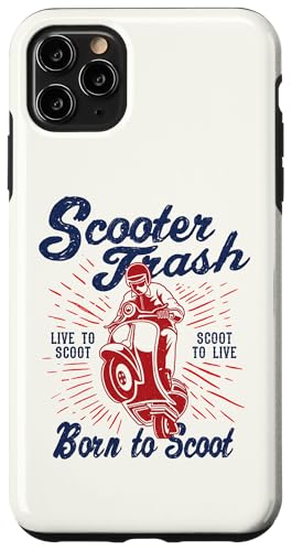 Roller Trash Retro Distressed Style Scooter Humor Design Hülle für iPhone 11 Pro Max von Awesome Retro Scooter Riders Designs and Souvenirs