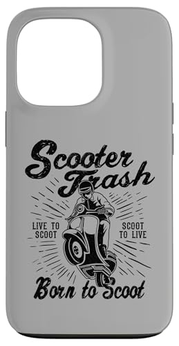 Roller Trash Retro Distressed Style Scooter Humor Design Hülle für iPhone 13 Pro von Awesome Retro Scooter Riders Designs and Souvenirs