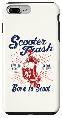Roller Trash Retro Distressed Style Scooter Humor Design Hülle für iPhone 7 Plus/8 Plus von Awesome Retro Scooter Riders Designs and Souvenirs