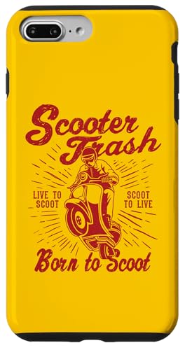 Roller Trash Retro Distressed Style Scooter Humor Design Hülle für iPhone 7 Plus/8 Plus von Awesome Retro Scooter Riders Designs and Souvenirs