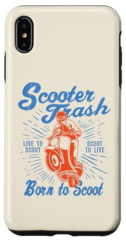 Roller Trash Retro Distressed Style Scooter Humor Design Hülle für iPhone XS Max von Awesome Retro Scooter Riders Designs and Souvenirs