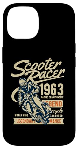 Scooter Racer Retro Vintage Used-Style Design Hülle für iPhone 14 von Awesome Retro Scooter Riders Designs and Souvenirs