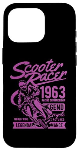 Scooter Racer Retro Vintage Used-Style Design Hülle für iPhone 16 Pro von Awesome Retro Scooter Riders Designs and Souvenirs