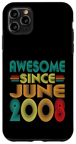 Fantastisch seit Juni 2008, 17. Geburtstag, lustiger Vintage-Stil Hülle für iPhone 11 Pro Max Fantastisch seit Juni 2008, 17. Geburtstag, lustiger Vintage-Stil Hülle für iPhone 11 Pro Max von Awesome Since June 2008 Years 17th Bday Tee