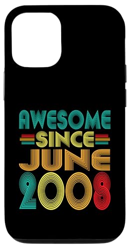 Fantastisch seit Juni 2008, 17. Geburtstag, lustiger Vintage-Stil Hülle für iPhone 12/12 Pro Fantastisch seit Juni 2008, 17. Geburtstag, lustiger Vintage-Stil Hülle für iPhone 12/12 Pro von Awesome Since June 2008 Years 17th Bday Tee