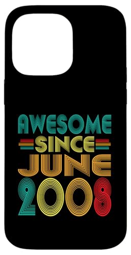 Fantastisch seit Juni 2008, 17. Geburtstag, lustiger Vintage-Stil Hülle für iPhone 14 Pro Max Fantastisch seit Juni 2008, 17. Geburtstag, lustiger Vintage-Stil Hülle für iPhone 14 Pro Max von Awesome Since June 2008 Years 17th Bday Tee