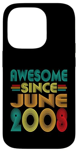Fantastisch seit Juni 2008, 17. Geburtstag, lustiger Vintage-Stil Hülle für iPhone 14 Pro Fantastisch seit Juni 2008, 17. Geburtstag, lustiger Vintage-Stil Hülle für iPhone 14 Pro von Awesome Since June 2008 Years 17th Bday Tee