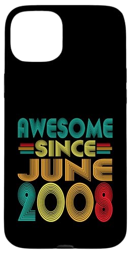 Fantastisch seit Juni 2008, 17. Geburtstag, lustiger Vintage-Stil Hülle für iPhone 15 Plus Fantastisch seit Juni 2008, 17. Geburtstag, lustiger Vintage-Stil Hülle für iPhone 15 Plus von Awesome Since June 2008 Years 17th Bday Tee