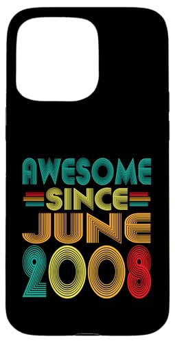 Fantastisch seit Juni 2008, 17. Geburtstag, lustiger Vintage-Stil Hülle für iPhone 15 Pro Max Fantastisch seit Juni 2008, 17. Geburtstag, lustiger Vintage-Stil Hülle für iPhone 15 Pro Max von Awesome Since June 2008 Years 17th Bday Tee