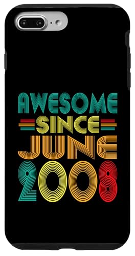 Fantastisch seit Juni 2008, 17. Geburtstag, lustiger Vintage-Stil Hülle für iPhone 7 Plus/8 Plus Fantastisch seit Juni 2008, 17. Geburtstag, lustiger Vintage-Stil Hülle für iPhone 7 Plus/8 Plus von Awesome Since June 2008 Years 17th Bday Tee