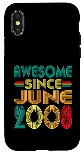 Fantastisch seit Juni 2008, 17. Geburtstag, lustiger Vintage-Stil Hülle für iPhone X/XS Fantastisch seit Juni 2008, 17. Geburtstag, lustiger Vintage-Stil Hülle für iPhone X/XS von Awesome Since June 2008 Years 17th Bday Tee