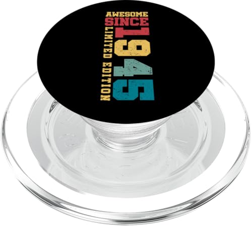 Fantastisch seit 1945, limitierte Auflage, Vintage-Stil, 80. Geburtstag PopSockets PopGrip für MagSafe Fantastisch seit 1945, limitierte Auflage, Vintage-Stil, 80. Geburtstag PopSockets PopGrip für MagSafe von Awesome Since Limited Edition Birthday Gifts by Mj