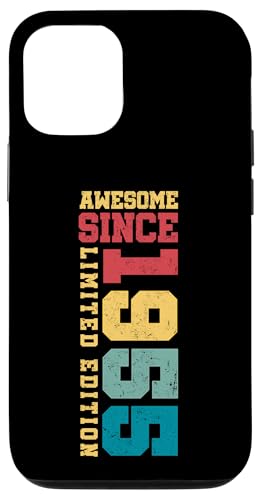 Fantastisch seit 1955, limitierte Auflage, Vintage-Stil, 70th Birthday Hülle für iPhone 12/12 Pro von Awesome Since Limited Edition Birthday Gifts by Mj