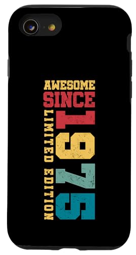 Fantastisch seit 1975, limitierte Auflage, Vintage-Stil, 50. Geburtstag Hülle für iPhone SE (2020) / 7 / 8 von Awesome Since Limited Edition Birthday Gifts by Mj
