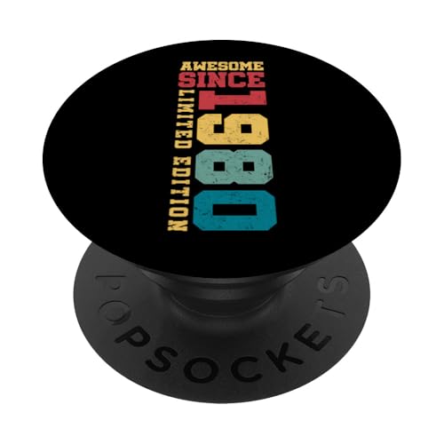 Fantastisch seit 1980, limitierte Auflage, Vintage-Stil, 45th Birthday PopSockets Klebender PopGrip Fantastisch seit 1980, limitierte Auflage, Vintage-Stil, 45th Birthday PopSockets Klebender PopGrip von Awesome Since Limited Edition Birthday Gifts by Mj