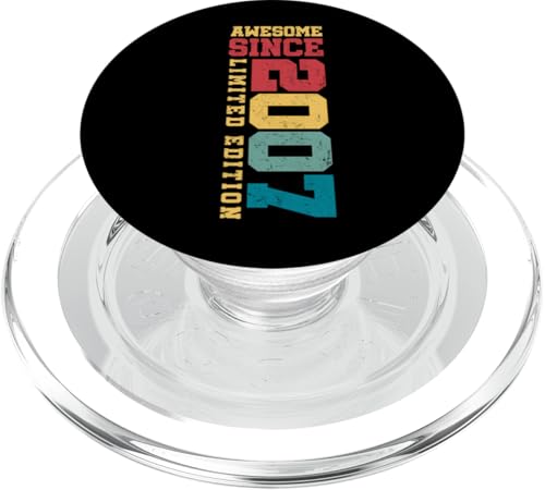 Fantastisch seit 2007, limitierte Auflage, Vintage-Stil, 18. Geburtstag PopSockets PopGrip für MagSafe von Awesome Since Limited Edition Birthday Gifts by Mj