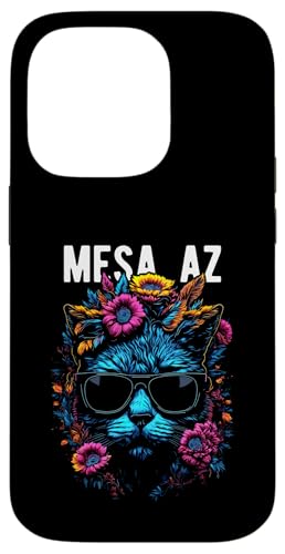 Mesa AZ USA Katze trägt Sonnenbrille und Blumen Design Hülle für iPhone 14 Pro Mesa AZ USA Katze trägt Sonnenbrille und Blumen Design Hülle für iPhone 14 Pro von Awesome Town of Mesa AZ USA Souvenirs Designs