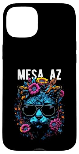 Mesa AZ USA Katze trägt Sonnenbrille und Blumen Design Hülle für iPhone 15 Plus Mesa AZ USA Katze trägt Sonnenbrille und Blumen Design Hülle für iPhone 15 Plus von Awesome Town of Mesa AZ USA Souvenirs Designs